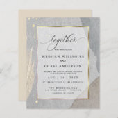 Papier Budget Mariage Moderne Splash sur Granite (Devant / Derrière)