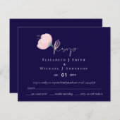 Papier Budget Mariage or bleu rose rose de la marine mode (Devant / Derrière)