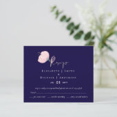 Papier Budget Mariage or bleu rose rose de la marine mode (Debout devant)