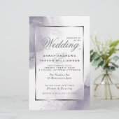 Papier Budget Mariage Pale Plum Argent Abstrait (Debout devant)
