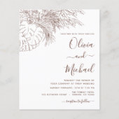 Papier Budget Mariage Pampas Grass Terracotta croquis (Devant)