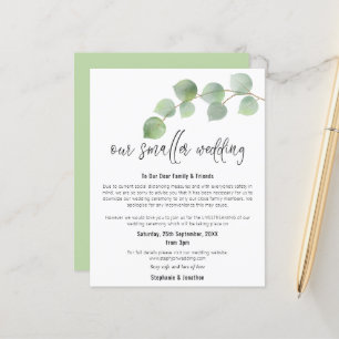 Papier Budget Mariage petit Faire-part Eucalyptus