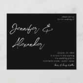Papier Budget Mariage Photo Calligraphie Noir V2 (Devant)