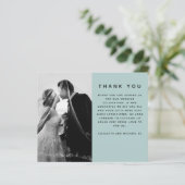 Papier BUDGET Mariage photo Merci moderne Sage simple (Debout devant)