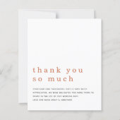 Papier Budget Mariage Photo QR Code Merci en terre cuite (Devant)