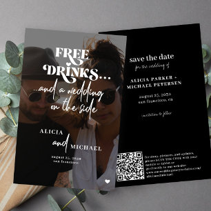 Papier Budget mariage photo QR save the date décontracté