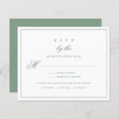 Papier Budget Mariage RSVP Basil Green (Devant / Derrière)
