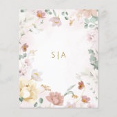 Papier Budget Mariage Rustique Fleur sauvage Enregistrer (Dos)