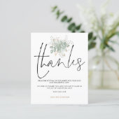 Papier Budget Mariage Sage Foliage Gold Script Merci (Debout devant)