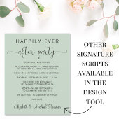 Papier Budget Mariage Sage Vert Heureux Joyeux Jamais Apr