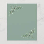 Papier Budget Mariage sauge vert Eucalyptus botanique (Dos)