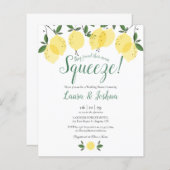 Papier Budget MariageDouche Main Squeeze Lemon Invitation (Devant / Derrière)