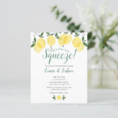 Papier Budget MariageDouche Main Squeeze Lemon Invitation (Debout devant)