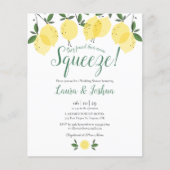 Papier Budget MariageDouche Main Squeeze Lemon Invitation (Devant)