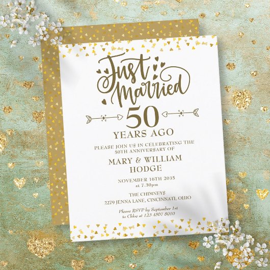 Papier Budget Marié 50e anniversaire Invitation