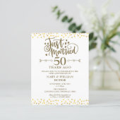 Papier Budget Marié 50e anniversaire Invitation (Debout devant)