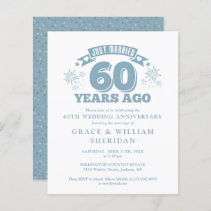 Papier Budget Marié 60e anniversaire Invitation