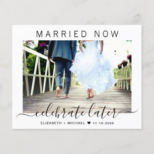 Papier Budget Marié Maintenant Célébrer Plus Tard Photo M