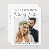 Papier Budget Marié Maintenant Parti Plus Tard Photo Mari (Devant / Derrière)