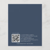 Papier Budget Marine Automne quitte Mariage QR Code Invit (Dos)