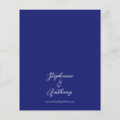 Papier Budget Marine Bleu Blanc Floral Faire-part de mari (Dos)