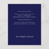 Papier Budget Marine bleu QR Code Tout en un Mariage (Dos)