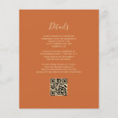 Papier Budget Marine Blue Agate Burnt Orange Mariage Invi (Dos)
