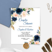 Papier Budget Marine Blue & Blush Couples Showinvite
