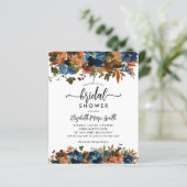 Papier Budget Marine Blue Brown Floral Automne Fête des m (Debout devant)