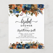 Papier Budget Marine Blue Brown Floral Automne Fête des m (Devant)