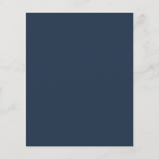 Papier Budget Marine Blue Crest Monogramme Mariage élégan (Dos)