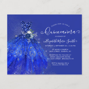 Papier Budget Marine Blue Floral Argent Parties scintilla