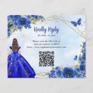 Papier Budget Marine Blue Glam or Floral Princesse QR RSV