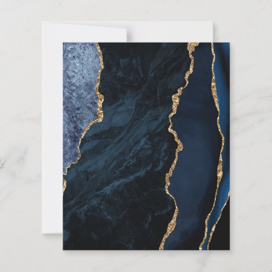 Papier Budget Marine Blue Gold Agate Dark 50e anniversair (Dos)