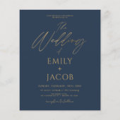 Papier Budget Marine Blue Gold Mariage QR Code code photo (Devant)
