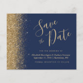 Papier Budget Marine Blue Gold Parties scintillant Enregi (Devant)