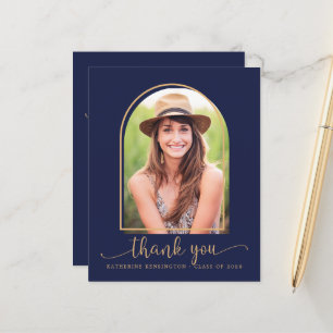 Papier Budget Marine Blue Gold Photo Merci de graduation