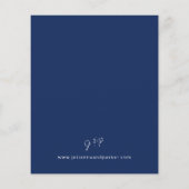 Papier Budget Marine Blue MOD Calligraphie Mariage (Dos)