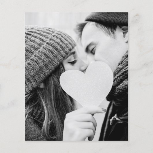 Papier Budget Marine Blue Script Photo Faire-part de mari (Dos)