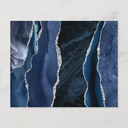 Papier Budget Marine Blue Silver Agate Dark Enregistrer l (Dos)