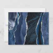 Papier Budget Marine Blue Silver Agate Enregistrer la dat (Dos)