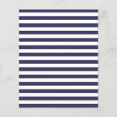 Papier Budget Marine Blue Stripes Cross Boy Baptism Invit (Dos)