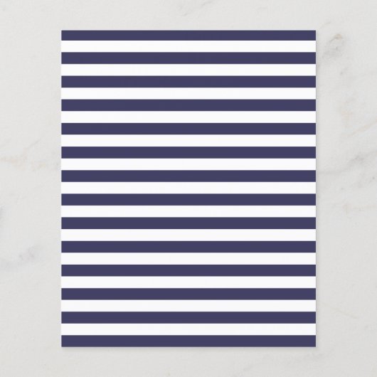 Papier Budget Marine Blue Stripes Cross Boy Baptism Invit (Dos)