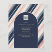 Papier BUDGET Marine Blush Rose Rose Gold Wedding INVITE (Dos)
