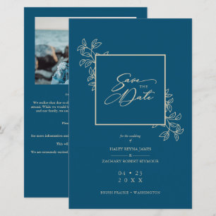 Papier Budget Marine Branches tendance Gold Effet Photo
