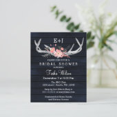 Papier Budget Marine Floral Antler nuptiale douche Invita (Debout devant)