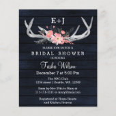 Papier Budget Marine Floral Antler nuptiale douche Invita (Devant)