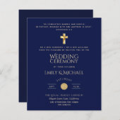 Papier Budget Marine Gold catholique Mariage chrétien Inv (Devant / Derrière)