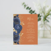Papier Budget Marine Gold Floral Burange Orange Mariage M (Debout devant)