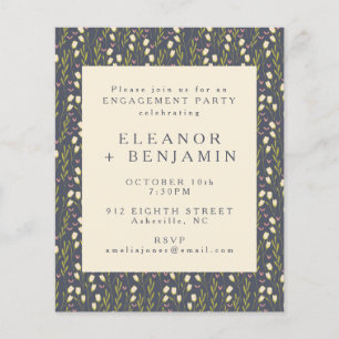 Papier Budget Marine Jardin Floral Engagement Invitation